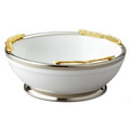Gold Feather/Ceramic Bowl (10")